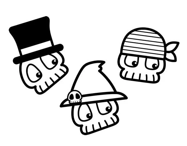 Dibujo de Calaveras divertidas para colorear | Dibujos de ...