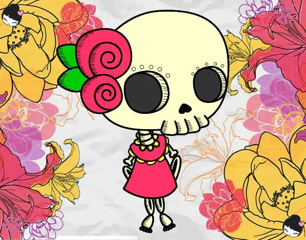 Dibujo de calaverita tierna pintado por Susylizz en Dibujos.net el ... Dibujo de calaverita tierna pintado por Susylizz en Dibujos.net el ...