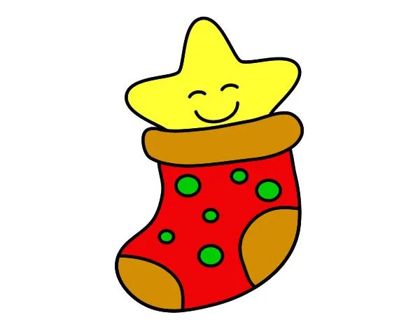 Dibujo de Calcetín con estrella pintado por Chiqui-mon en Dibujos ... Dibujo de Calcetín con estrella pintado por Chiqui-mon en Dibujos ...