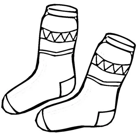 Dibujo de Calcetines de Niño para colorear | Dibujos para colorear ... Dibujo de Calcetines de Niño para colorear | Dibujos para colorear ...