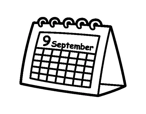 Dibujo de Calendario de mesa para Colorear - Dibujos.net Dibujo de Calendario de mesa para Colorear - Dibujos.net