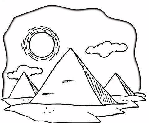 Dibujo de Cálido Desierto de Egipto para colorear | Dibujos para ... Dibujo de Cálido Desierto de Egipto para colorear | Dibujos para ...