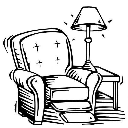 Dibujo para colorear de un sillón - Dibujos para colorear de ... Dibujo para colorear de un sillón - Dibujos para colorear de ...