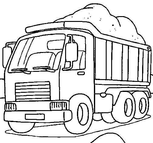 Dibujo de Camión de carga 1 para Colorear - Dibujos.net Dibujo de Camión de carga 1 para Colorear - Dibujos.net
