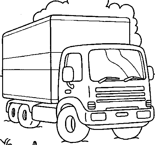 Dibujo de Camión 3 para Colorear - Dibujos.net Dibujo de Camión 3 para Colorear - Dibujos.net