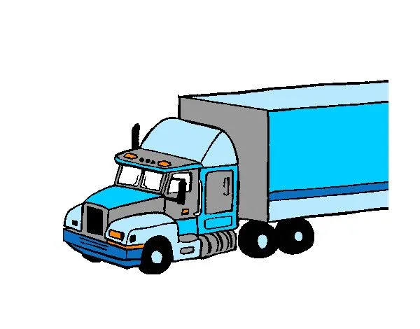 Dibujo de Camión tráiler pintado por Leoni en Dibujos.net el día ...