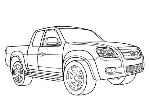 Dibujo de Camioneta Mazda BT-50 para colorear | Dibujos para ... Dibujo de Camioneta Mazda BT-50 para colorear | Dibujos para ...