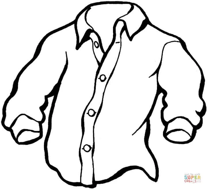 Dibujo de Camisa de Hombre para colorear | Dibujos para colorear ...