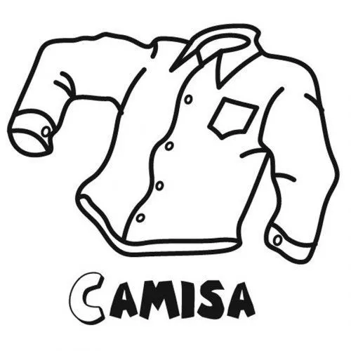 Dibujo de una camisa para pintar - Dibujos para colorear de ...