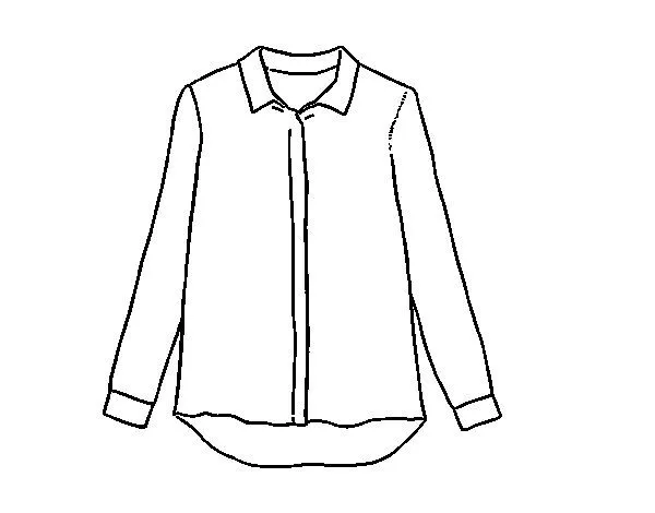 Dibujo de Camisa de seda para Colorear - Dibujos.net Dibujo de Camisa de seda para Colorear - Dibujos.net