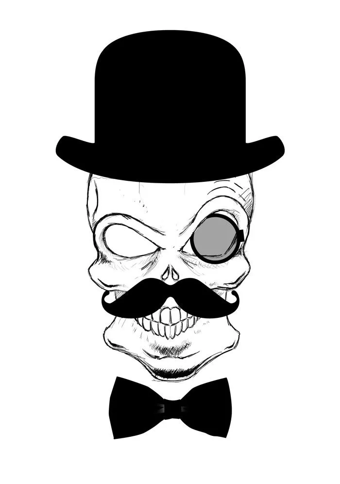Dibujo para camiseta - Calavera on Behance