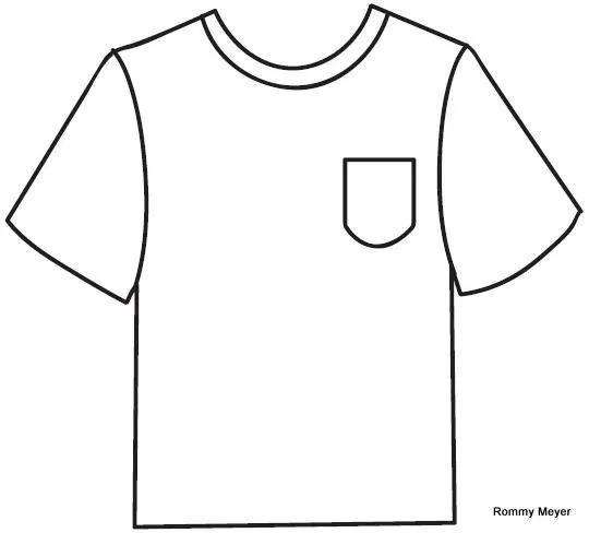 Dibujo de una camiseta para pintar - Imagui