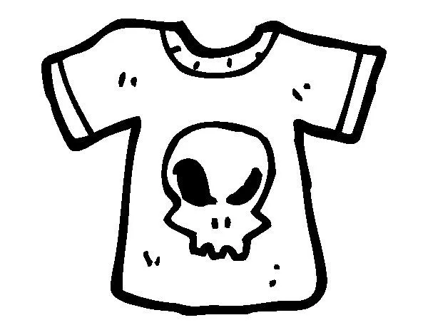 Dibujo de Camiseta emo para Colorear - Dibujos.net