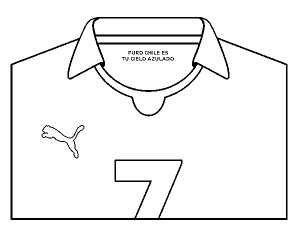 Dibujo de Camiseta del mundial de fútbol 2014 de Chile para ...