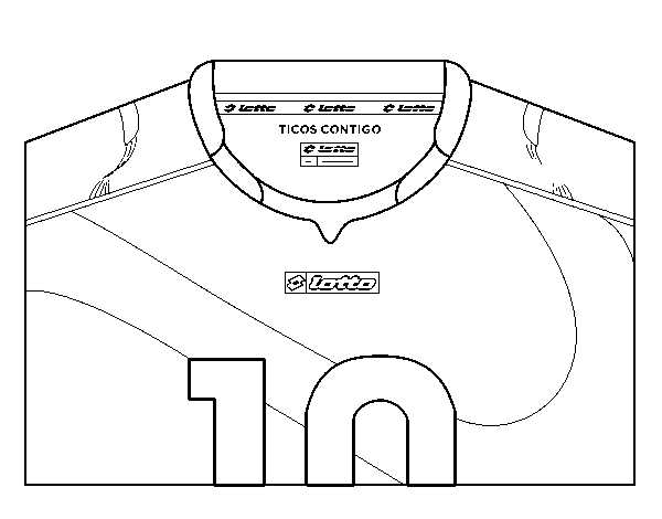 Dibujo de Camiseta del mundial de fútbol 2014 de Costa Rica para ... Dibujo de Camiseta del mundial de fútbol 2014 de Costa Rica para ...
