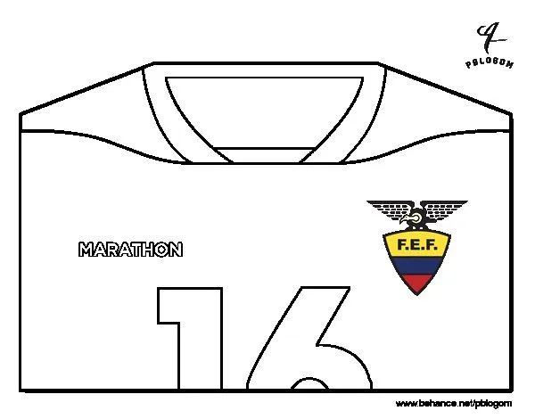 Dibujo de Camiseta del mundial de fútbol 2014 de Ecuador para ... Dibujo de Camiseta del mundial de fútbol 2014 de Ecuador para ...