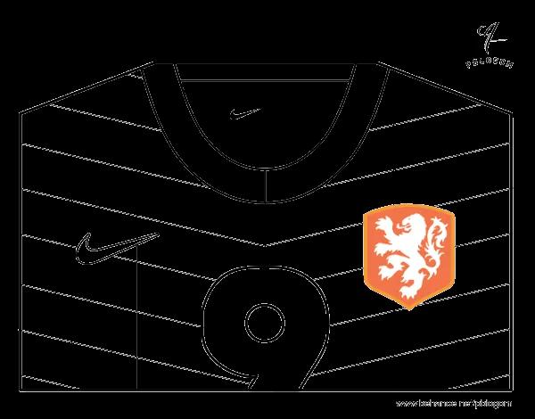 Dibujo de Camiseta del mundial de fútbol 2014 de Holanda para ...