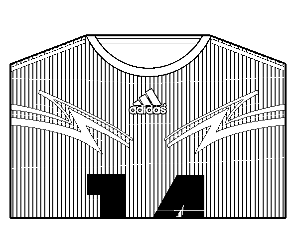 Dibujo de Camiseta del mundial de fútbol 2014 de México para Colorear