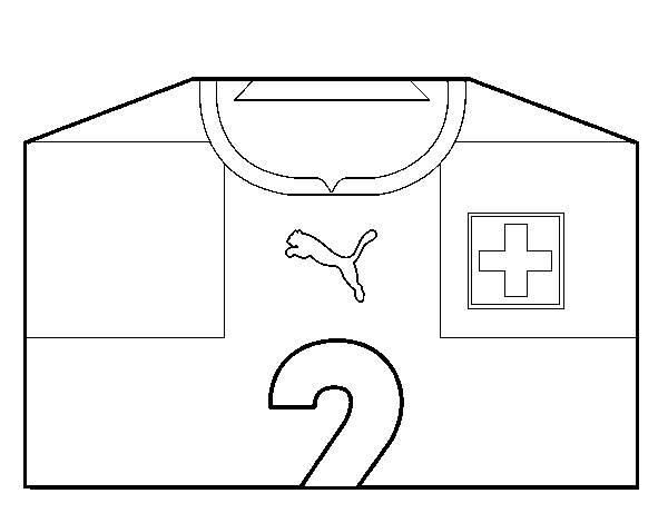 Dibujo de Camiseta del mundial de fútbol 2014 de Suiza para ... Dibujo de Camiseta del mundial de fútbol 2014 de Suiza para ...