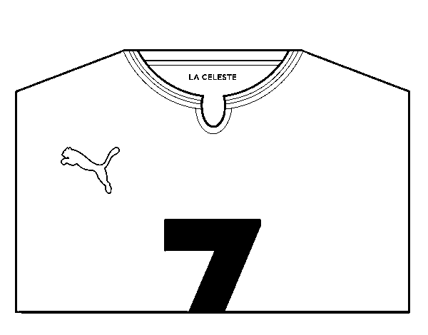 Dibujo de Camiseta del mundial de fútbol 2014 de Uruguay para ... Dibujo de Camiseta del mundial de fútbol 2014 de Uruguay para ...