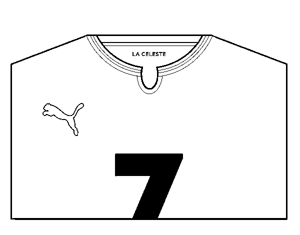 Dibujo de Camiseta del mundial de fútbol 2014 de Uruguay para ...