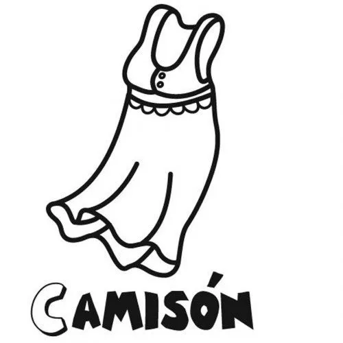 Dibujo de un camisón para imprimir y pintar - Dibujos para ... Dibujo de un camisón para imprimir y pintar - Dibujos para ...