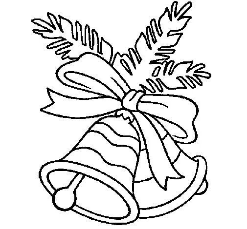 Dibujo de Campanas de navidad para Colorear - Dibujos.net Dibujo de Campanas de navidad para Colorear - Dibujos.net