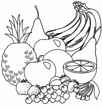 Dibujo de Frutas variadas. Dibujo para colorear de Frutas variadas ... Dibujo de Frutas variadas. Dibujo para colorear de Frutas variadas ...
