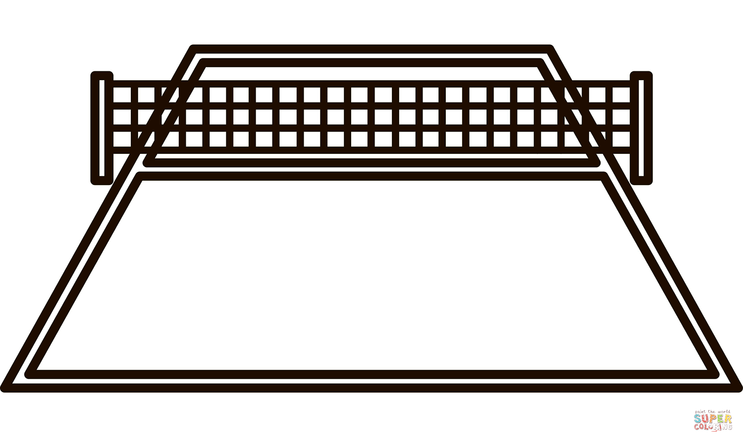 Dibujo de Cancha de volleyball para colorear | Dibujos para colorear imprimir gratis Dibujo de Cancha de volleyball para colorear | Dibujos para colorear imprimir gratis