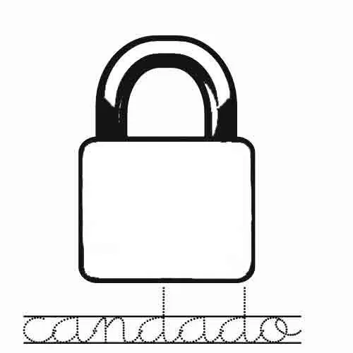 Dibujo de un candado para colorear - Imagui