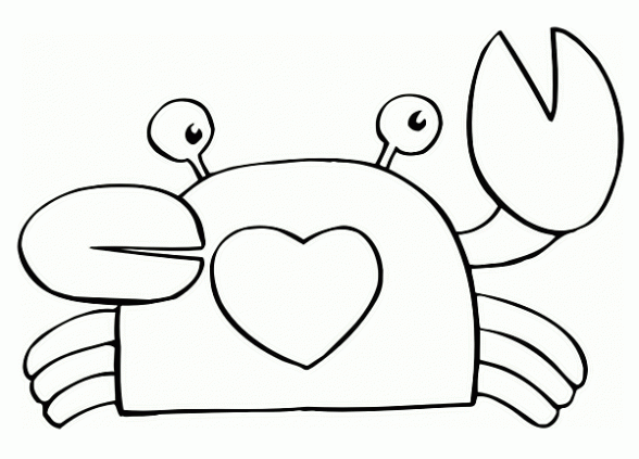 Dibujo de Cangrejo infantil. Dibujo para colorear de Cangrejo ... Dibujo de Cangrejo infantil. Dibujo para colorear de Cangrejo ...