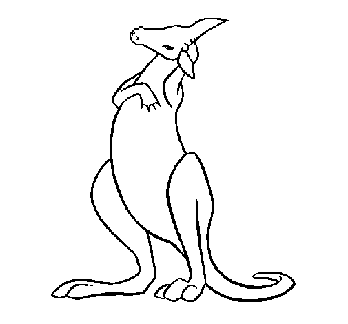 Dibujo de Canguro para Colorear - Dibujos.net Dibujo de Canguro para Colorear - Dibujos.net