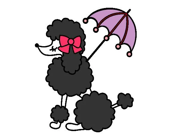 Dibujo de Caniche con sombrilla pintado por Ruben9 en Dibujos.net ... Dibujo de Caniche con sombrilla pintado por Ruben9 en Dibujos.net ...