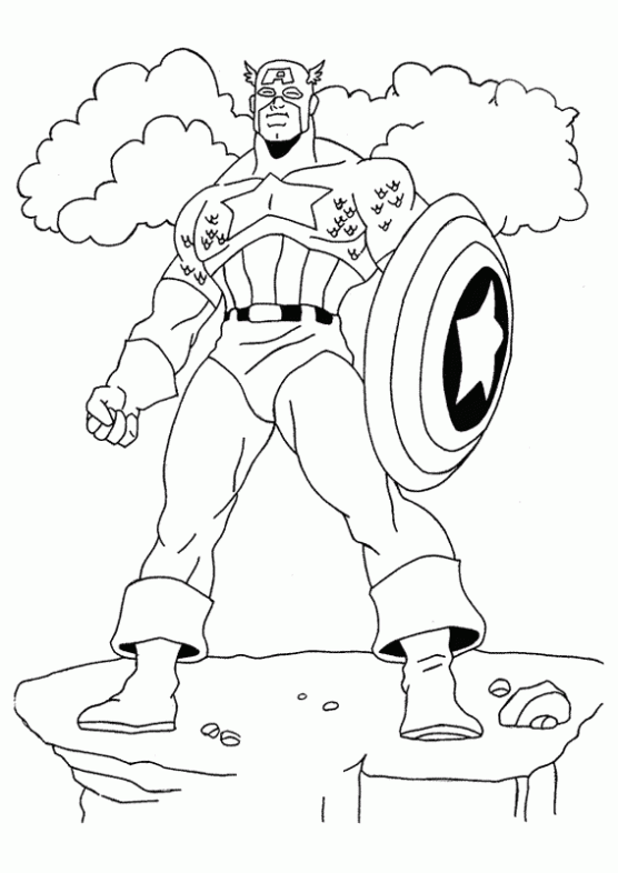 Dibujo de Capitan America para colorear ~ Dibujos para Colorear ...