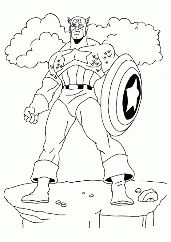 Dibujo de Capitan America para colorear ~ Dibujos para Colorear ... Dibujo de Capitan America para colorear ~ Dibujos para Colorear ...