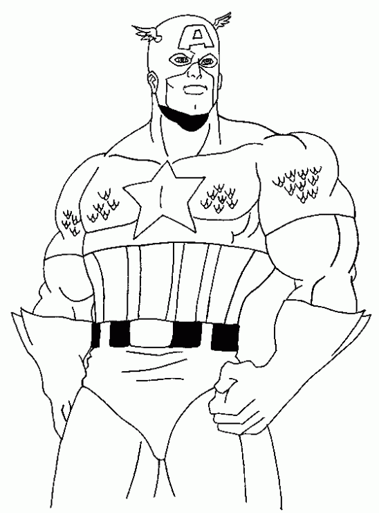 Dibujo de Capitán América. Dibujo para colorear de Capitán América ... Dibujo de Capitán América. Dibujo para colorear de Capitán América ...