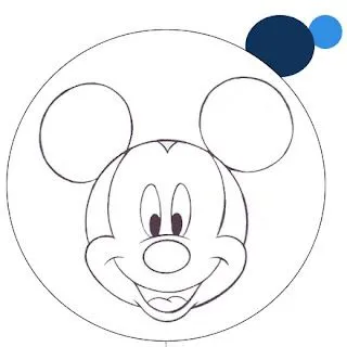 Dibujo cara mickey - Imagui