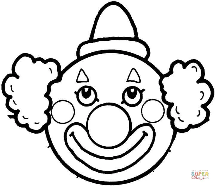 Dibujo de Cara de Payaso para colorear | Dibujos para colorear ... Dibujo de Cara de Payaso para colorear | Dibujos para colorear ...