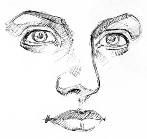 Dibujo cara de pena - Imagui