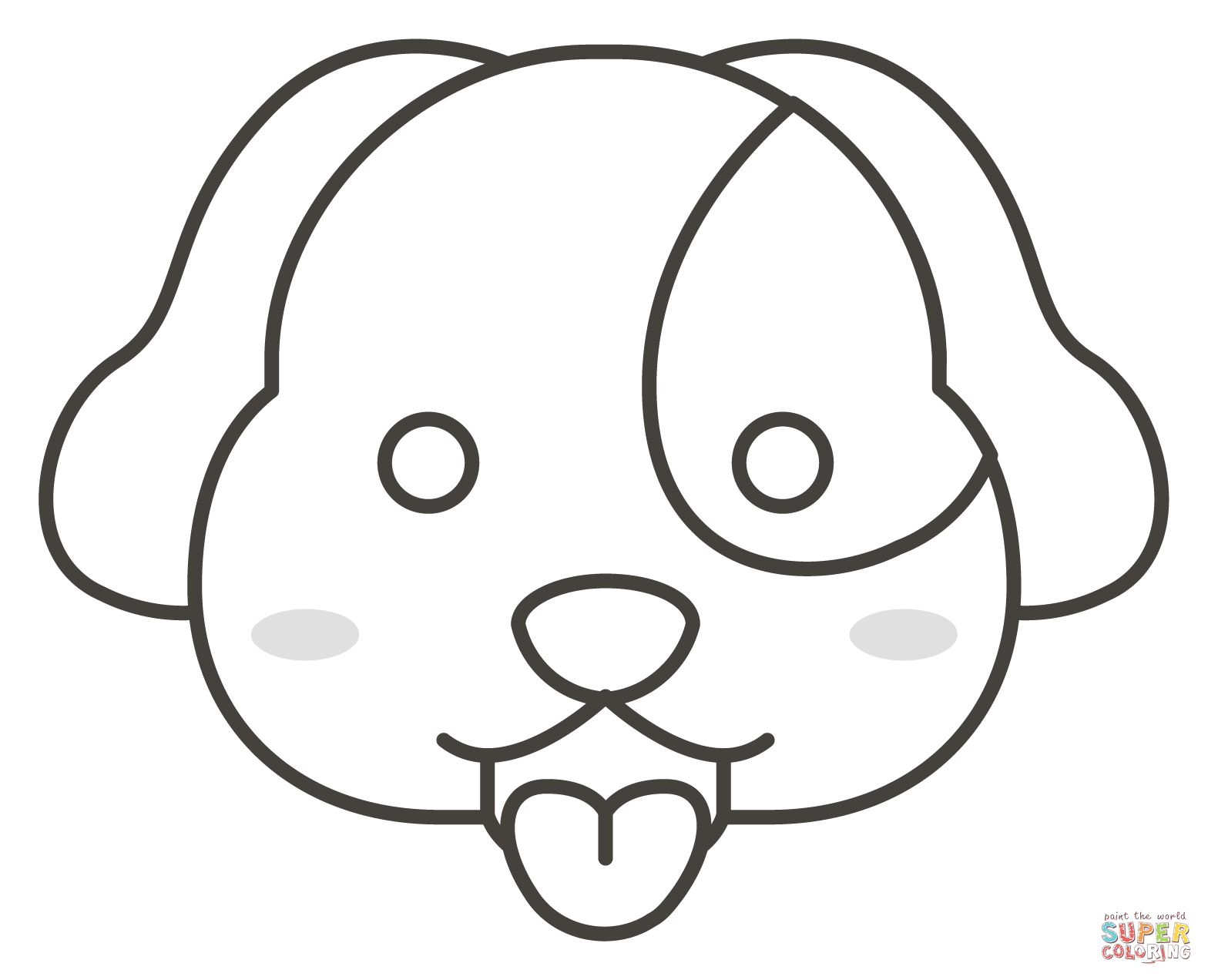 Dibujo de Cara de perro para colorear | Dibujos para colorear imprimir gratis Dibujo de Cara de perro para colorear | Dibujos para colorear imprimir gratis