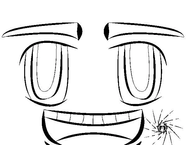 Dibujo de Cara sonriente para Colorear - Dibujos.net Dibujo de Cara sonriente para Colorear - Dibujos.net