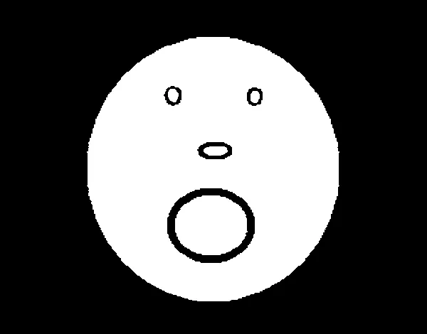 Dibujo de Cara de susto para Colorear - Dibujos.net Dibujo de Cara de susto para Colorear - Dibujos.net