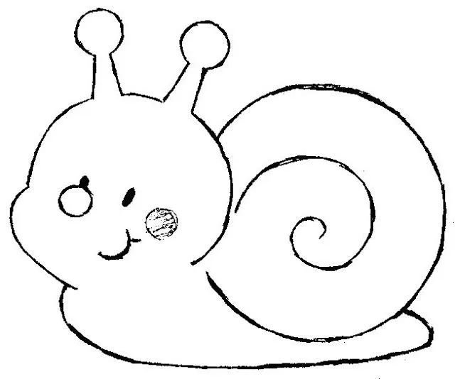 Dibujo de caracol para colorear - Imagui