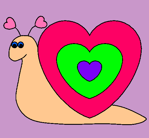 Dibujo de Caracol corazón pintado por Chango.com en Dibujos.net el ...