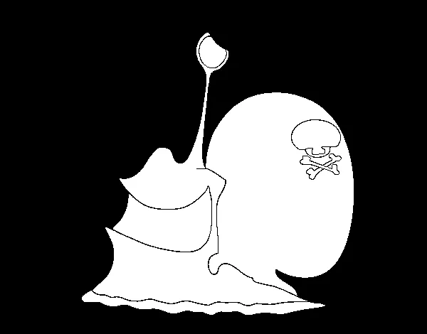 Dibujo de Caracol Emo para Colorear - Dibujos.net Dibujo de Caracol Emo para Colorear - Dibujos.net