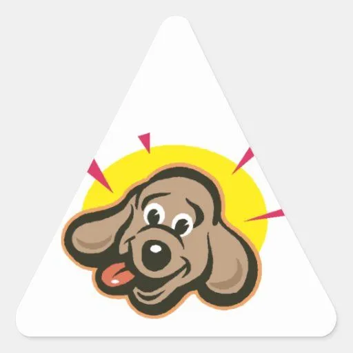 Dibujo animado brillante de la cara del perro calcomanías ... Dibujo animado brillante de la cara del perro calcomanías ...