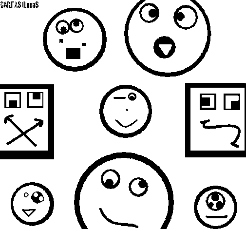 Dibujo de Caritas para Colorear - Dibujos.net Dibujo de Caritas para Colorear - Dibujos.net
