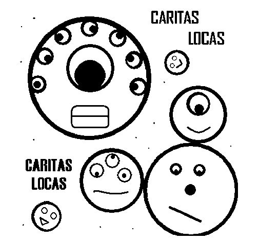 Dibujo de Caritas locas para Colorear - Dibujos.net Dibujo de Caritas locas para Colorear - Dibujos.net