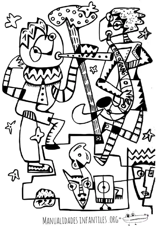 Dibujo de Carnaval fantasía abstracta | Manualidades ...