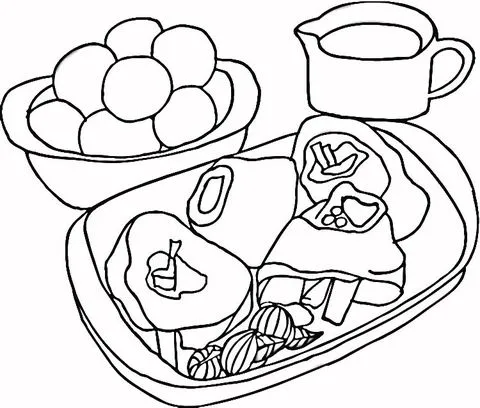 Carne de Res con patatas dibujo para colorear | SuperColoring.com Carne de Res con patatas dibujo para colorear | SuperColoring.com
